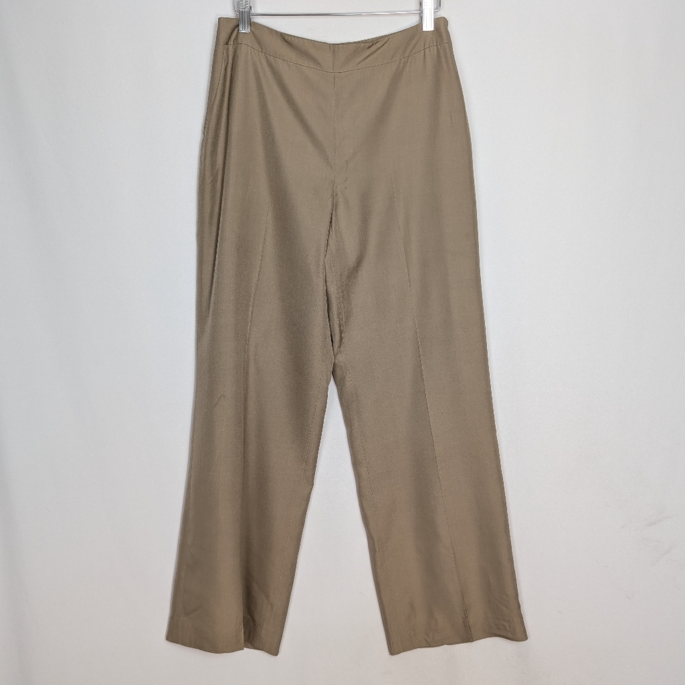 Men's Tan Wide-Leg Dress Pants